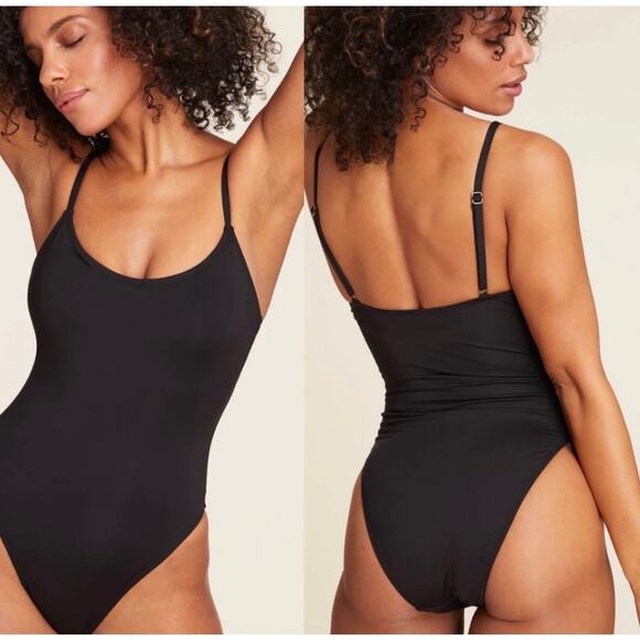 Andie Other - Andie Swim The Amalfi One Piece Adjustable Straps Black M Medium T Swimsuit New